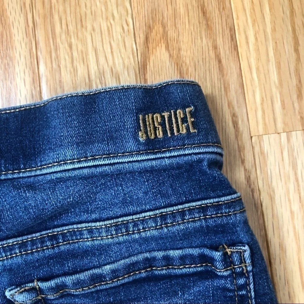 Justice GIRLS distressed bling jeans 12